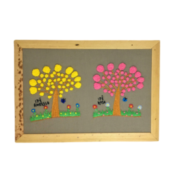 Caixa com Ipês Bordados