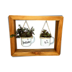 Quadro Caneca Terrário Duplo