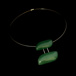 Colar Quartzo Verde Folha